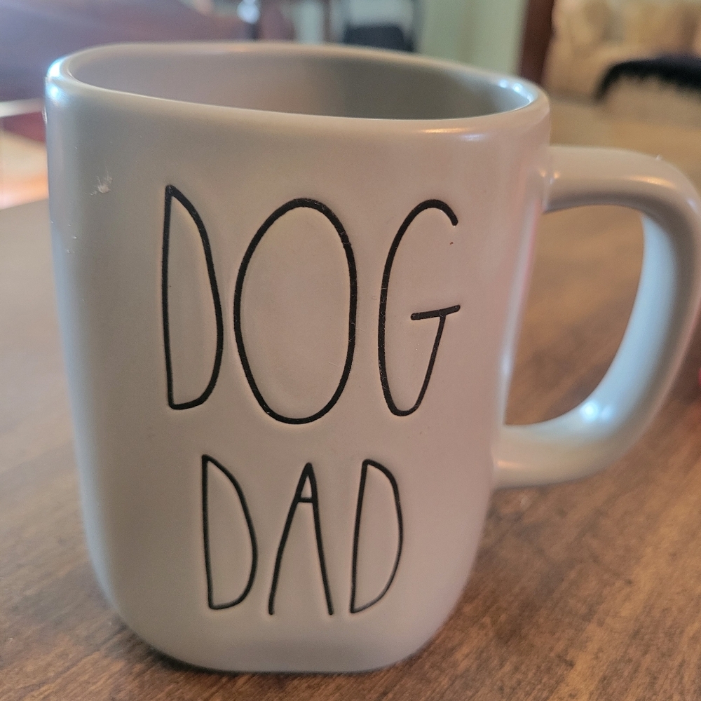 Rae Dunn Dog Dad Mug in Gray